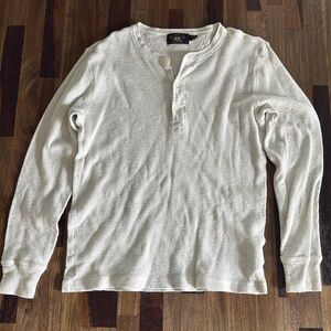 RRL - Waffle-Knit Henley Shirt - White - Large
